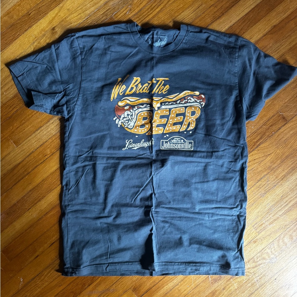 'We Brat The Beer' Graphic T-Shirt - Black